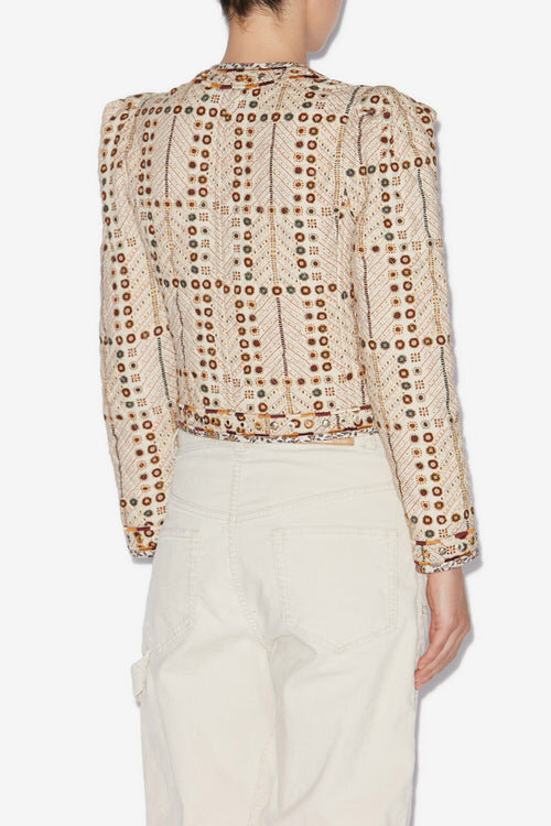 Cristy Short Printed Cotton Jacket Cristy Short Printed Cotton Jacket