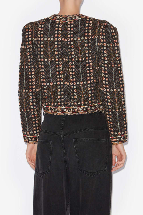 Cristy Short Printed Cotton Jacket Cristy Short Printed Cotton Jacket