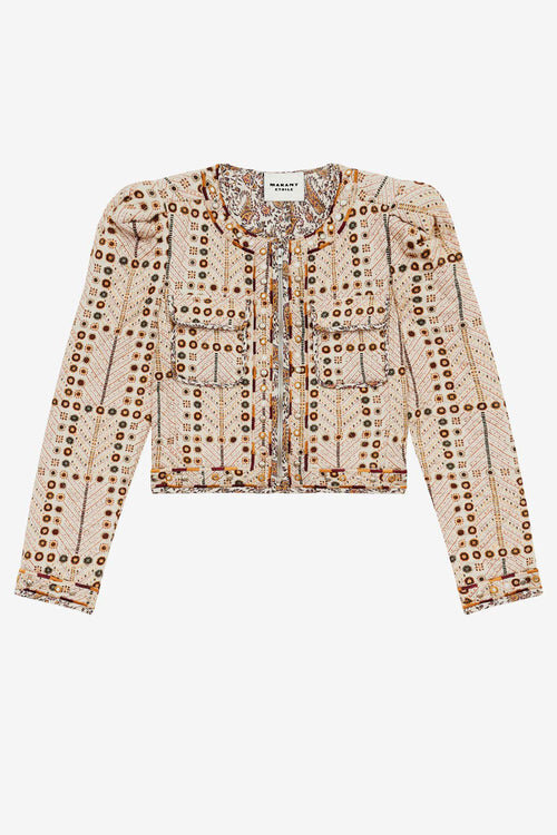 Cristy Short Printed Cotton Jacket Cristy Short Printed Cotton Jacket