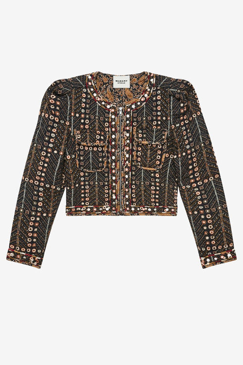 Cristy Short Printed Cotton Jacket Cristy Short Printed Cotton Jacket