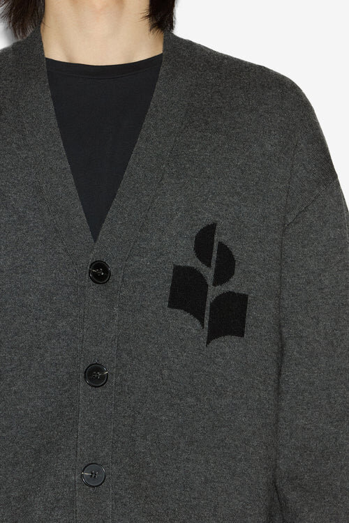 Curtis Wool and Cotton Cardigan with Logo Curtis Wool and Cotton Cardigan with Logo