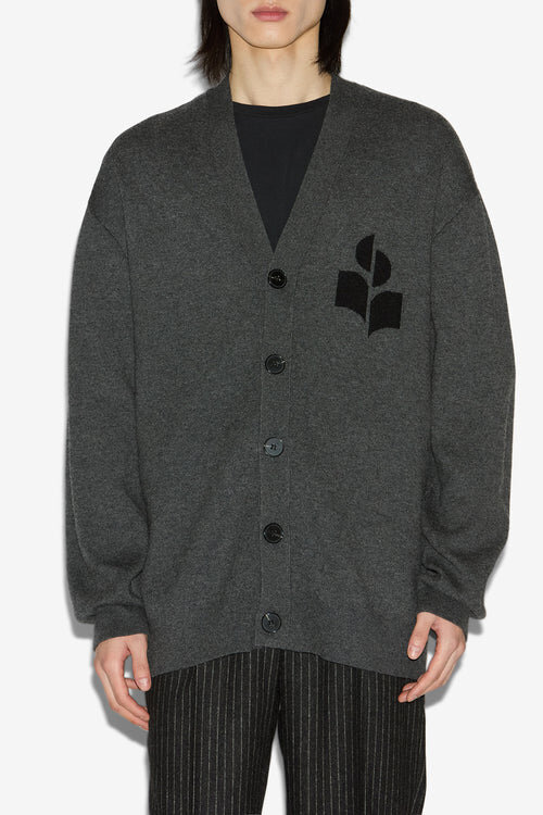 Curtis Wool and Cotton Cardigan with Logo Curtis Wool and Cotton Cardigan with Logo