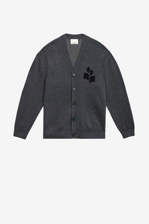 Curtis Wool and Cotton Cardigan with Logo Curtis Wool and Cotton Cardigan with Logo