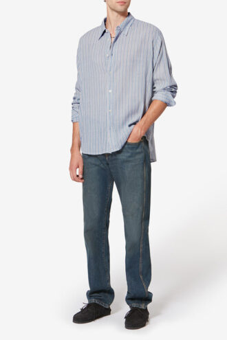 Cybilio Striped Seersucker Shirt Cybilio Striped Seersucker Shirt