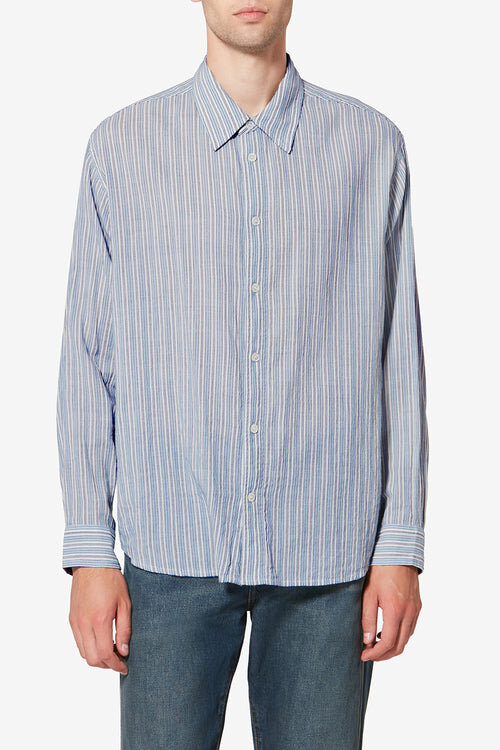 Cybilio Striped Seersucker Shirt Cybilio Striped Seersucker Shirt