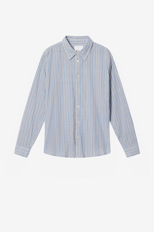 Cybilio Striped Seersucker Shirt Cybilio Striped Seersucker Shirt