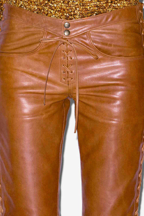 Cyerra Laced Leather Pants Cyerra Laced Leather Pants