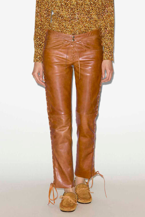 Cyerra Laced Leather Pants Cyerra Laced Leather Pants