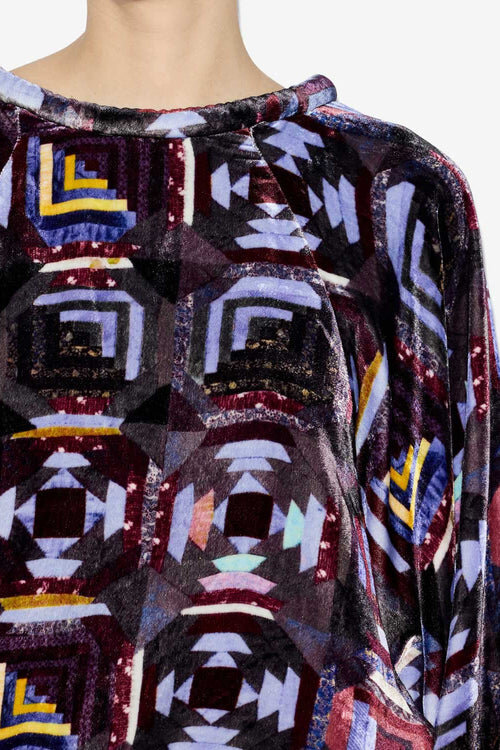Dabia Top in Printed Velvet Dabia Top in Printed Velvet