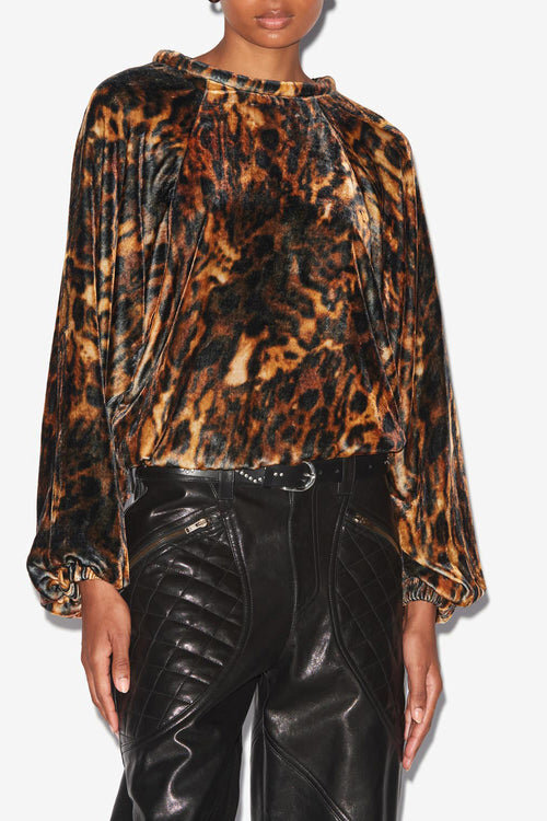 Dabia Top in Printed Velvet Dabia Top in Printed Velvet