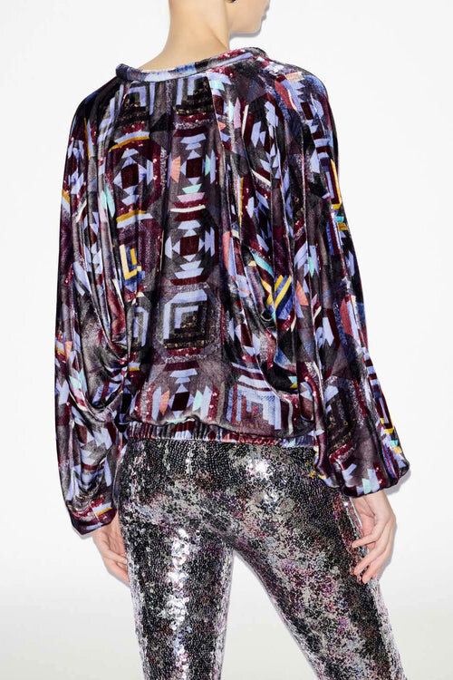 Dabia Top in Printed Velvet Dabia Top in Printed Velvet