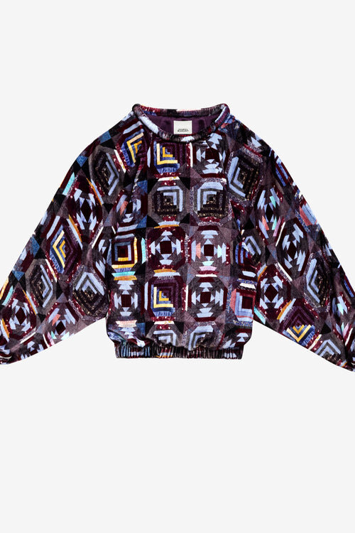 Dabia Top in Printed Velvet Dabia Top in Printed Velvet