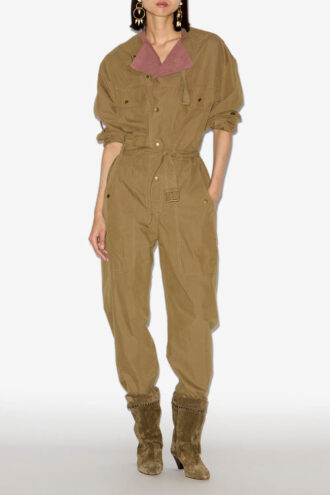 Dahona Two-Toned Crisp Cotton Jumpsuit