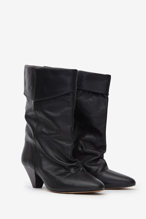 Dalby Draped Leather Boots Dalby Draped Leather Boots