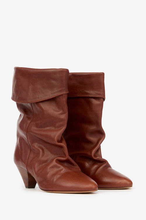 Dalby Draped Leather Boots Dalby Draped Leather Boots