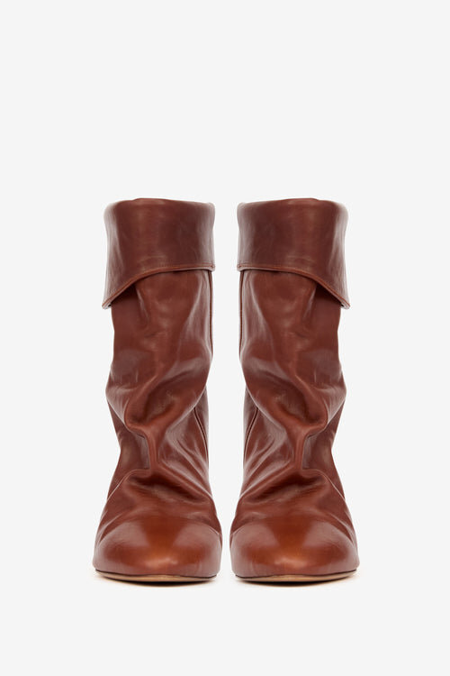 Dalby Draped Leather Boots Dalby Draped Leather Boots