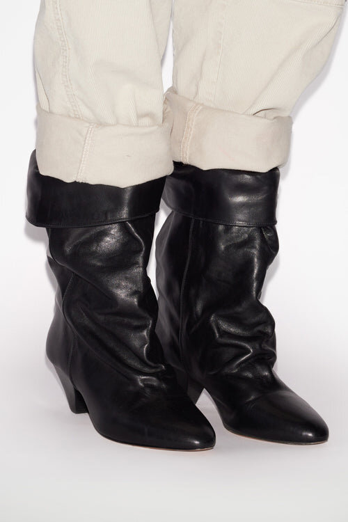 Dalby Draped Leather Boots Dalby Draped Leather Boots
