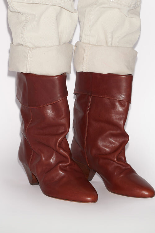 Dalby Draped Leather Boots Dalby Draped Leather Boots