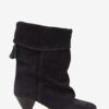 Dalby Draped Suede Calfskin Leather Boots Dalby Draped Suede Calfskin Leather Boots