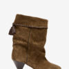 Dalby Draped Suede Calfskin Leather Boots Dalby Draped Suede Calfskin Leather Boots