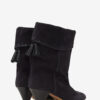 Dalby Draped Suede Calfskin Leather Boots Dalby Draped Suede Calfskin Leather Boots