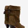 Dalby Draped Suede Calfskin Leather Boots Dalby Draped Suede Calfskin Leather Boots