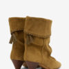 Dalby Draped Suede Calfskin Leather Boots Dalby Draped Suede Calfskin Leather Boots
