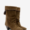 Dalby Draped Suede Calfskin Leather Boots Dalby Draped Suede Calfskin Leather Boots