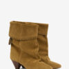 Dalby Draped Suede Calfskin Leather Boots Dalby Draped Suede Calfskin Leather Boots