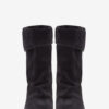 Dalby Draped Suede Calfskin Leather Boots Dalby Draped Suede Calfskin Leather Boots