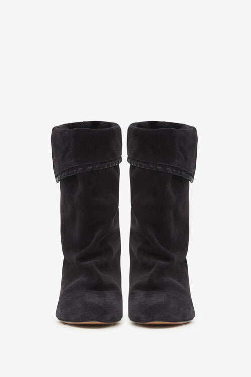 Dalby Draped Suede Calfskin Leather Boots Dalby Draped Suede Calfskin Leather Boots