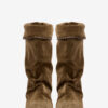 Dalby Draped Suede Calfskin Leather Boots Dalby Draped Suede Calfskin Leather Boots