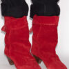 Dalby Draped Suede Calfskin Leather Boots Dalby Draped Suede Calfskin Leather Boots