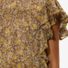 Dalyane Frilly Printed Cotton Voile Top Dalyane Frilly Printed Cotton Voile Top