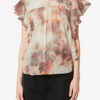 Dalyane Frilly Printed Cotton Voile Top Dalyane Frilly Printed Cotton Voile Top