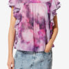 Dalyane Frilly Printed Cotton Voile Top Dalyane Frilly Printed Cotton Voile Top