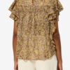 Dalyane Frilly Printed Cotton Voile Top Dalyane Frilly Printed Cotton Voile Top