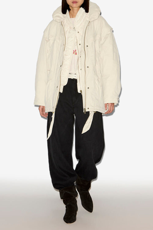 Damone Plain-Colored Cotton Coat Damone Plain-Colored Cotton Coat