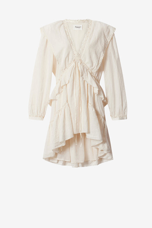 Damya Frilly Cotton and Linen Gauze Dress Damya Frilly Cotton and Linen Gauze Dress