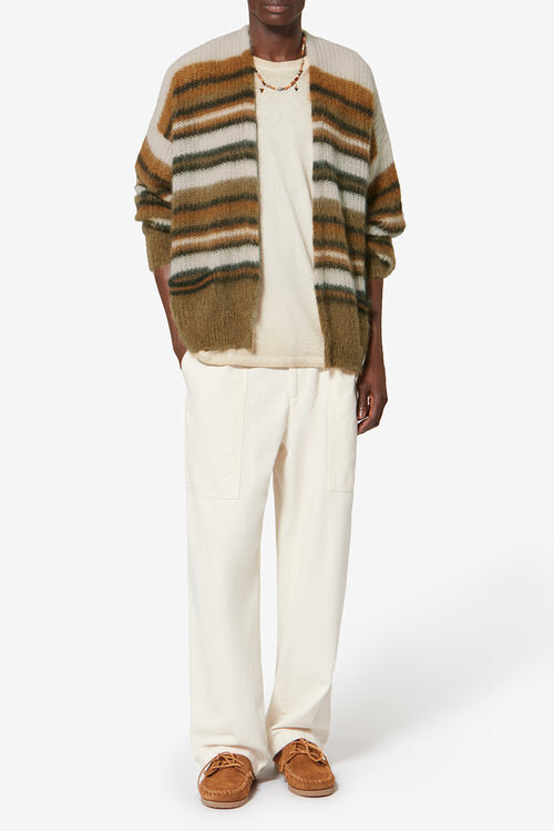 Danah Striped Mohair Cardigan Danah Striped Mohair Cardigan