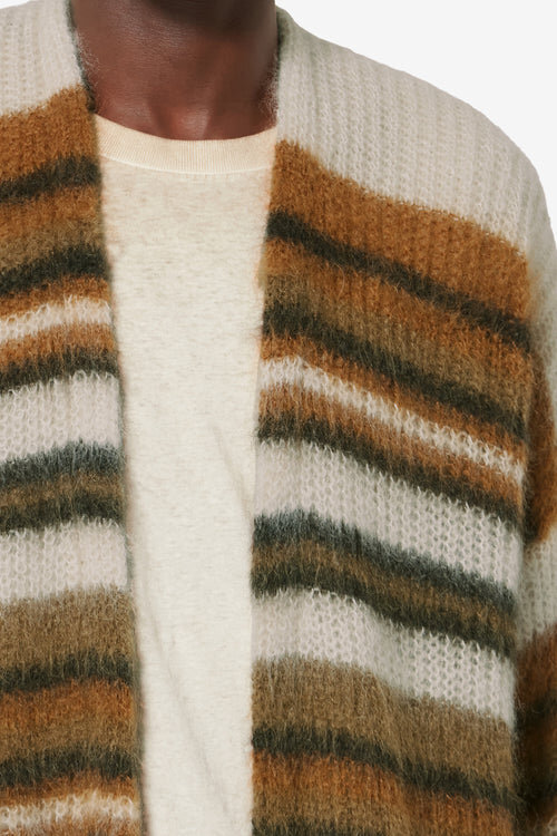 Danah Striped Mohair Cardigan Danah Striped Mohair Cardigan