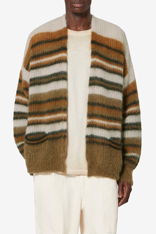 Danah Striped Mohair Cardigan Danah Striped Mohair Cardigan