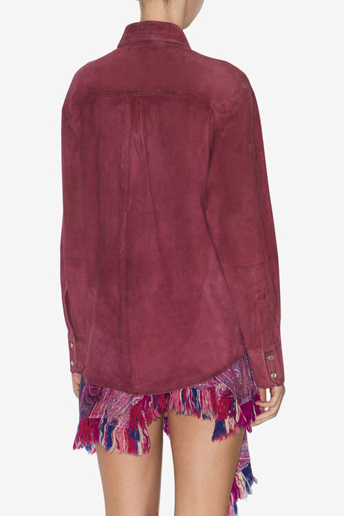 Danisia Suede Leather Shirt Danisia Suede Leather Shirt