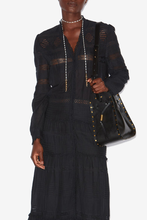Daniva Long Elaborate Cotton Voile Dress Daniva Long Elaborate Cotton Voile Dress