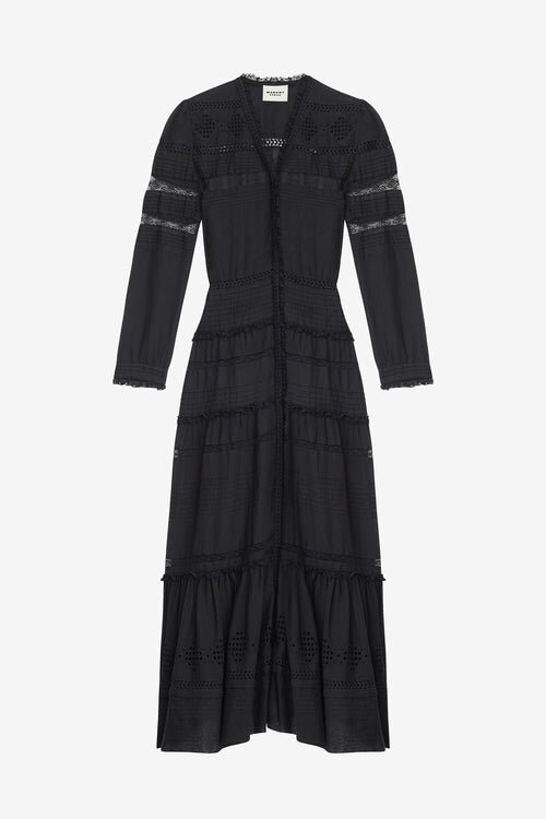 Daniva Long Elaborate Cotton Voile Dress Daniva Long Elaborate Cotton Voile Dress