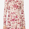 Danka Printed Draped Stretch Silk Top Danka Printed Draped Stretch Silk Top