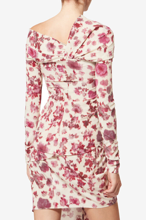 Danka Printed Draped Stretch Silk Top Danka Printed Draped Stretch Silk Top