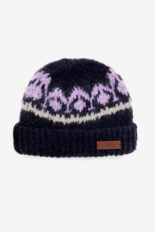 Darana Patterned Mohair Wool Beanie Darana Patterned Mohair Wool Beanie
