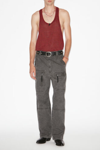 Darius Striped Linen Tank Top