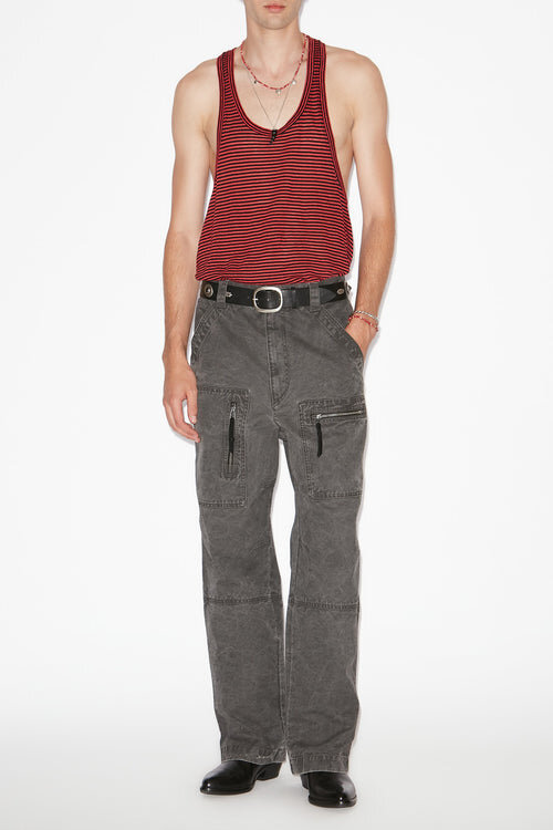 Darius Striped Linen Tank Top Darius Striped Linen Tank Top
